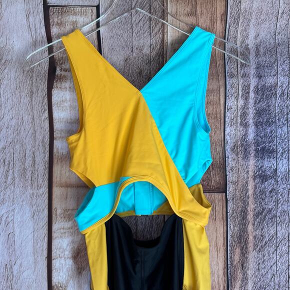 Outdoor Voices Bodysuit Colorblock STW Cutout Performance Athleisure Small NWT - Picture 5 of 10
